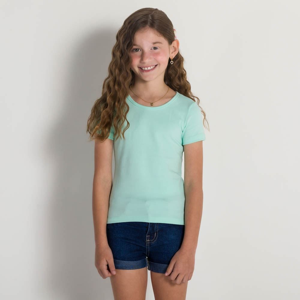 Blusa 4 a 10 anos Básica Cotton Leve Marmelada