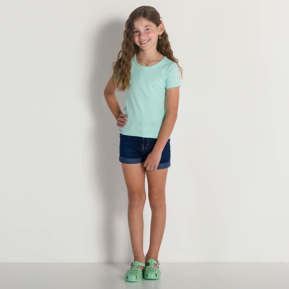 Blusa 4 a 10 anos Básica Cotton Leve Marmelada