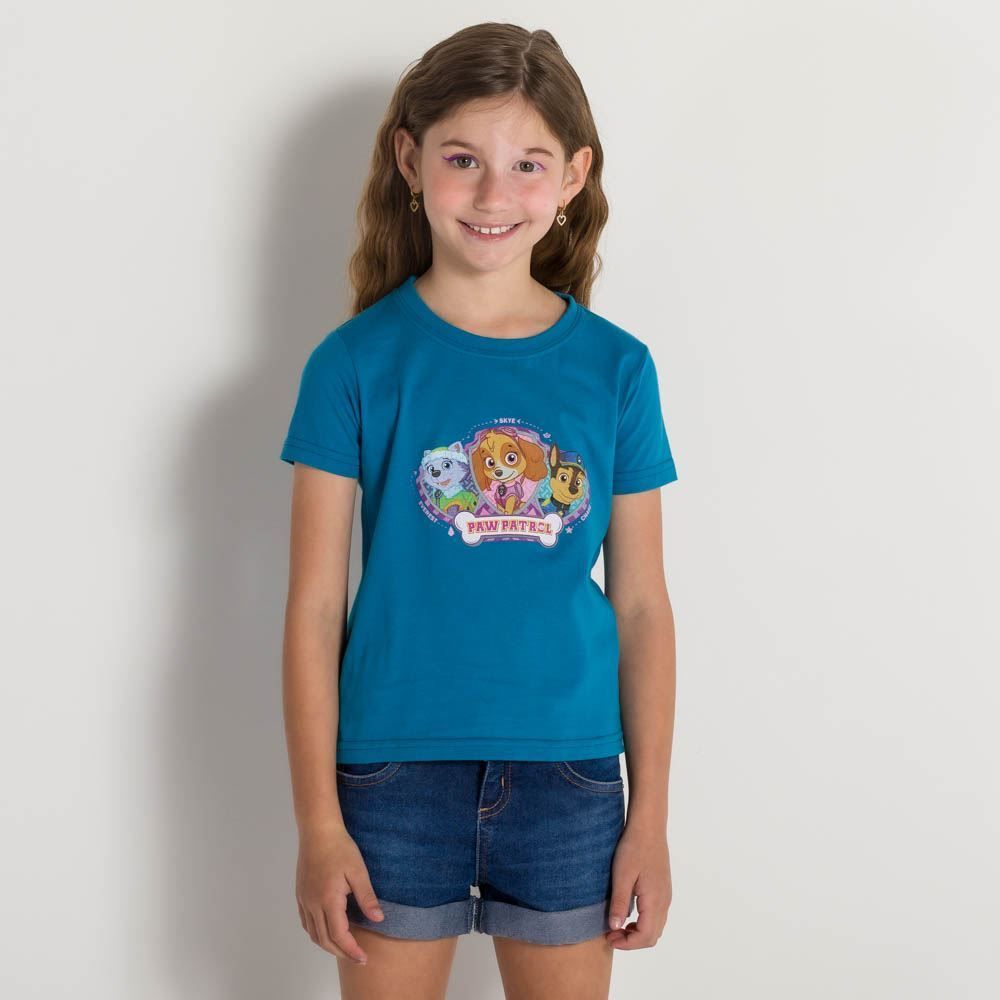 Blusa 4 a 10 anos Malha Patrulha Canina Paw Patrol Banker