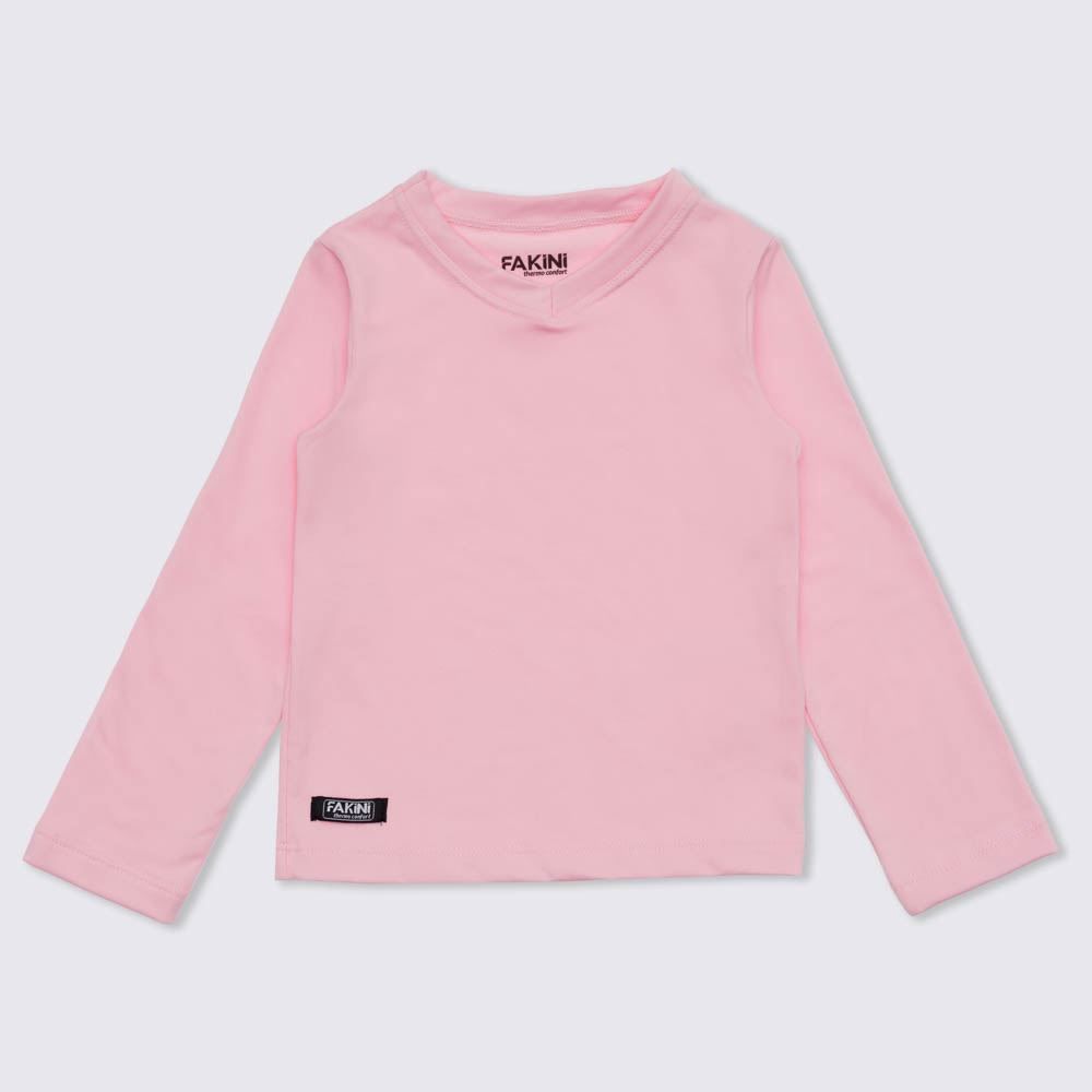 Blusa 4 a 10 anos Térmica Gola V Fakini