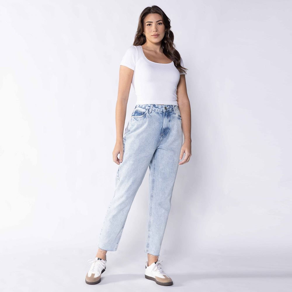 Blusa Feminina Manga Curta Canelada Boby Blues