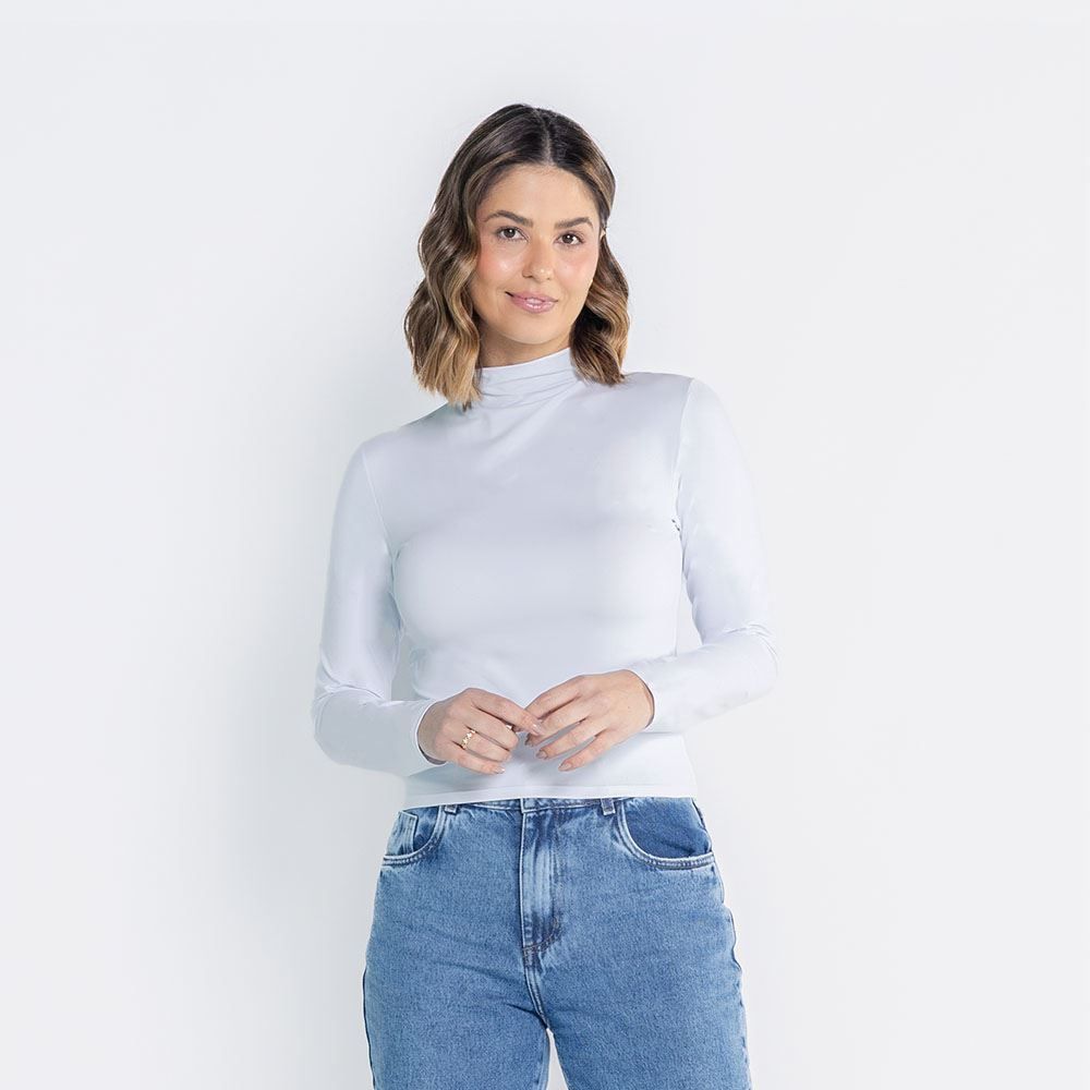 Blusa Feminina Manga Longa De Microfibra Patricia Foster