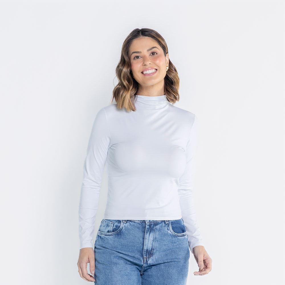 Blusa Feminina Manga Longa De Microfibra Patricia Foster