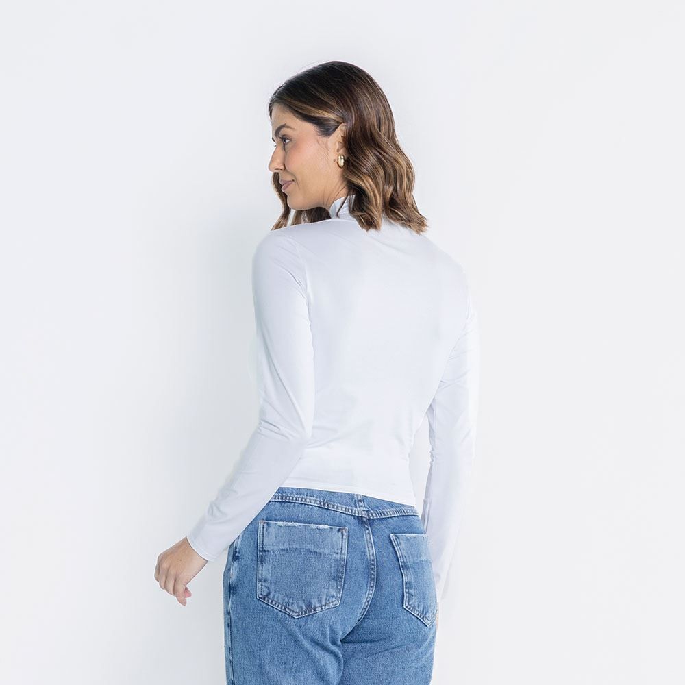 Blusa Feminina Manga Longa De Microfibra Patricia Foster