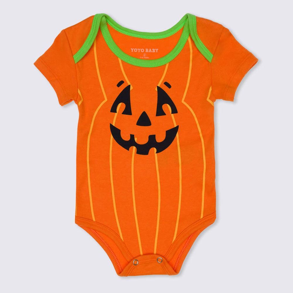 Body de Bebê Menino Abóbora com Touca Yoyo Baby