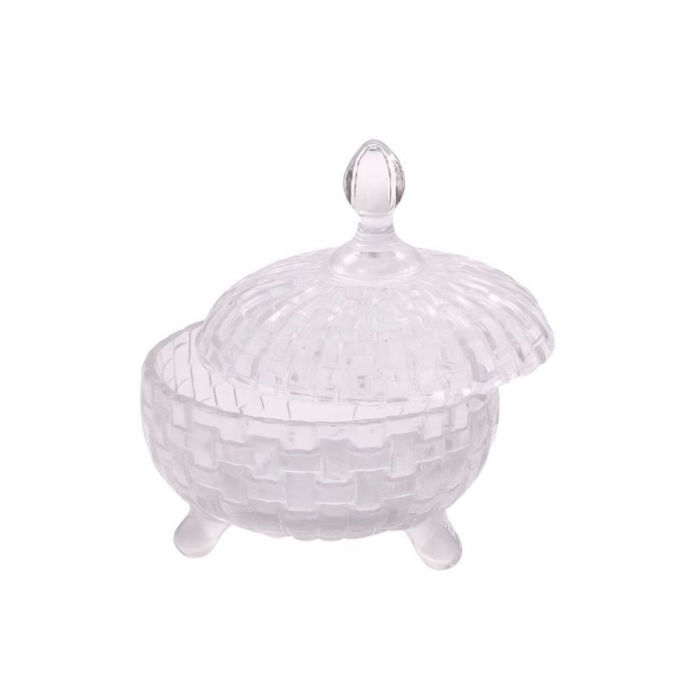 Bomboniere com Pé Elegance Havan Casa 16,5Cm - Vidro