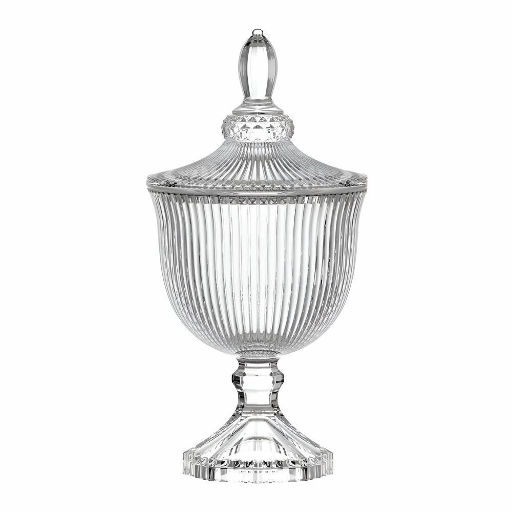 Bomboniere com Pé Graffiato Hauskraft 24,5Cm - Vidro