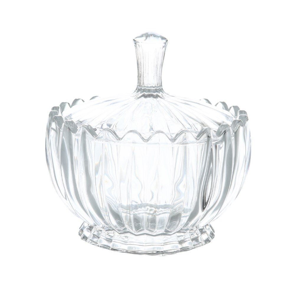 Bomboniere Com Tampa Cristal Geneva Wolff - Transparente