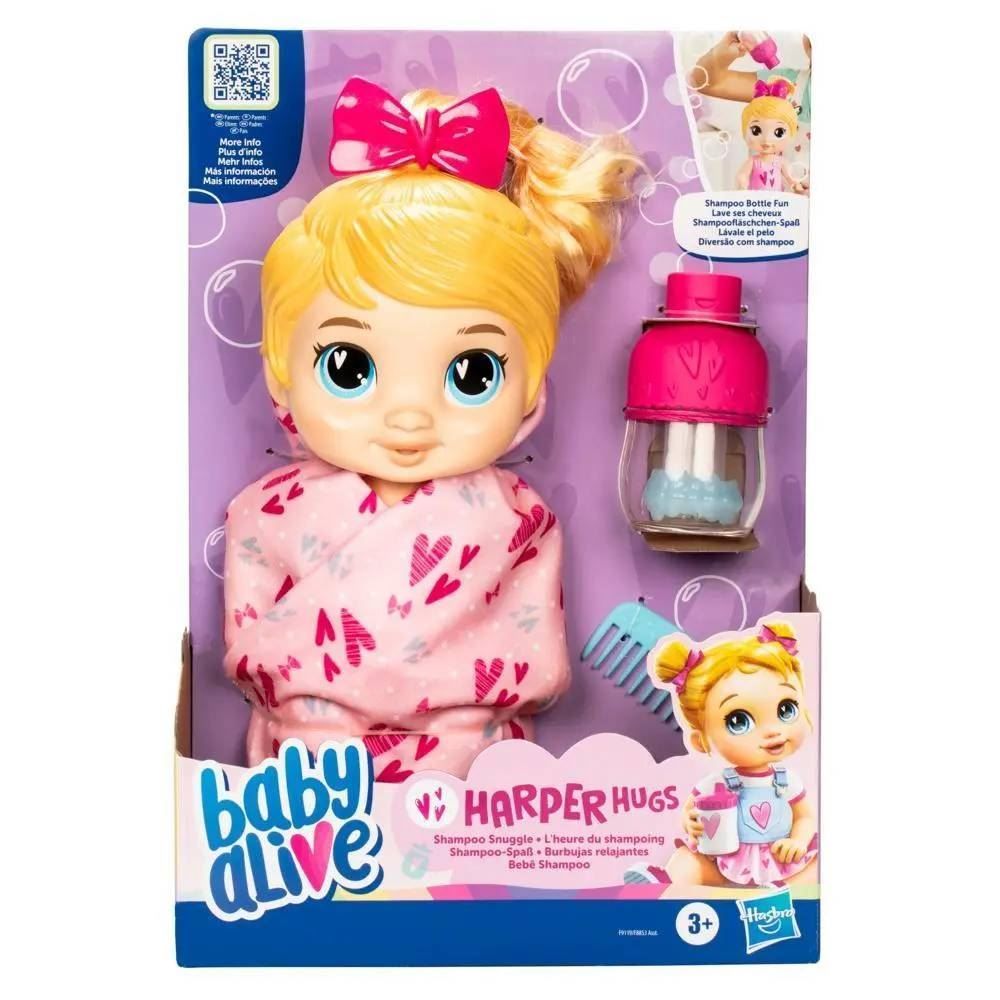 Boneca Baby Alive Pretend Shampoo Harper Hugs Hasbro - F9119
