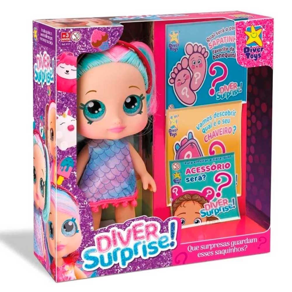 Boneca Diver Surprise Divertoys - 8171