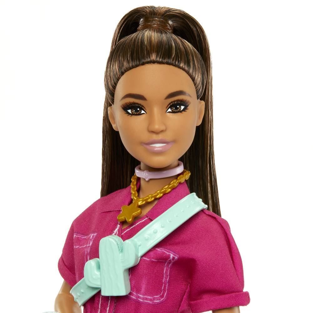 Boneca Do Filme Barbie Terno De Moda Rosa - HPL76