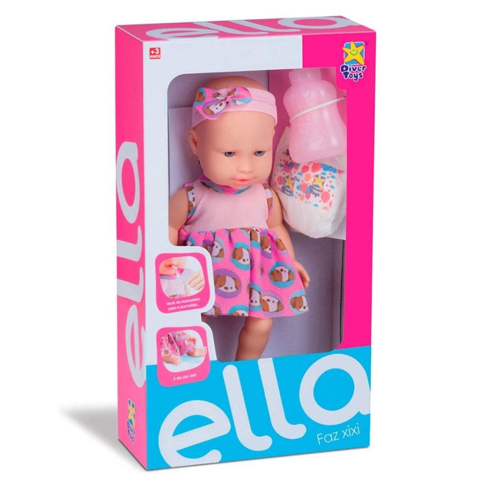 Boneca Ella Faz Xixi Divertoys - 8165