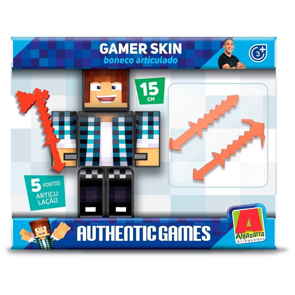 Boneco Authentic Games 15 Cm Com Acessórios - Algazarra Brinquedos