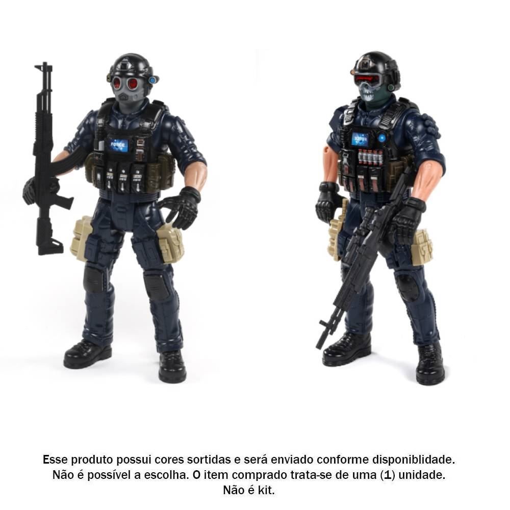 Boneco Heroes Forces Soldado Swat Havan Toys - HBR0713 Sortido