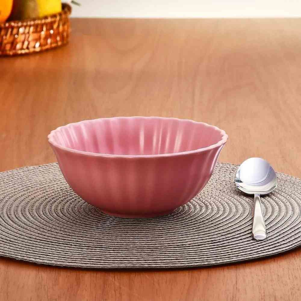 Bowl Cerâmica Sarah Rosa Havan Casa - 600Ml