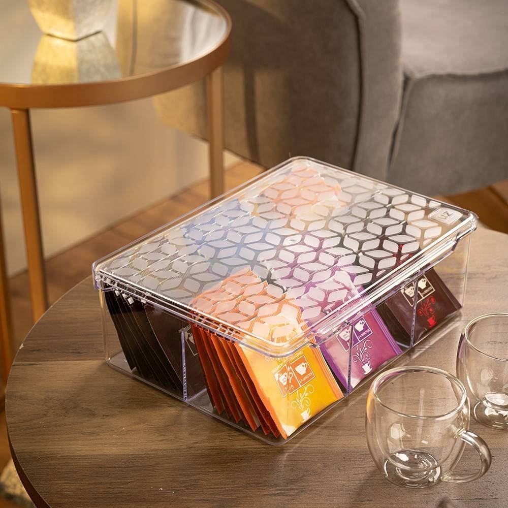 Organizador Multiuso Uz Com Divisórias 2 Litros - Transparente