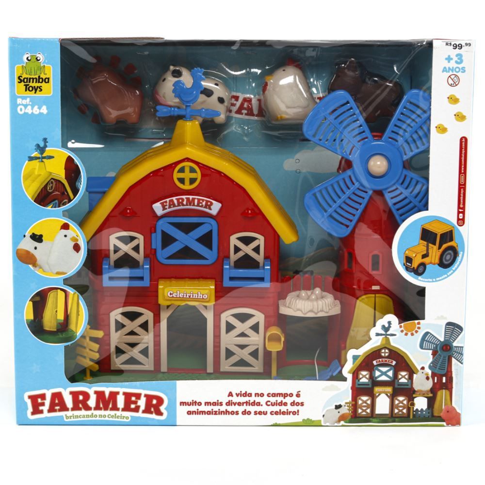 Brinquedo Farmer Brincando No Celeiro Samba Toys - 0464
