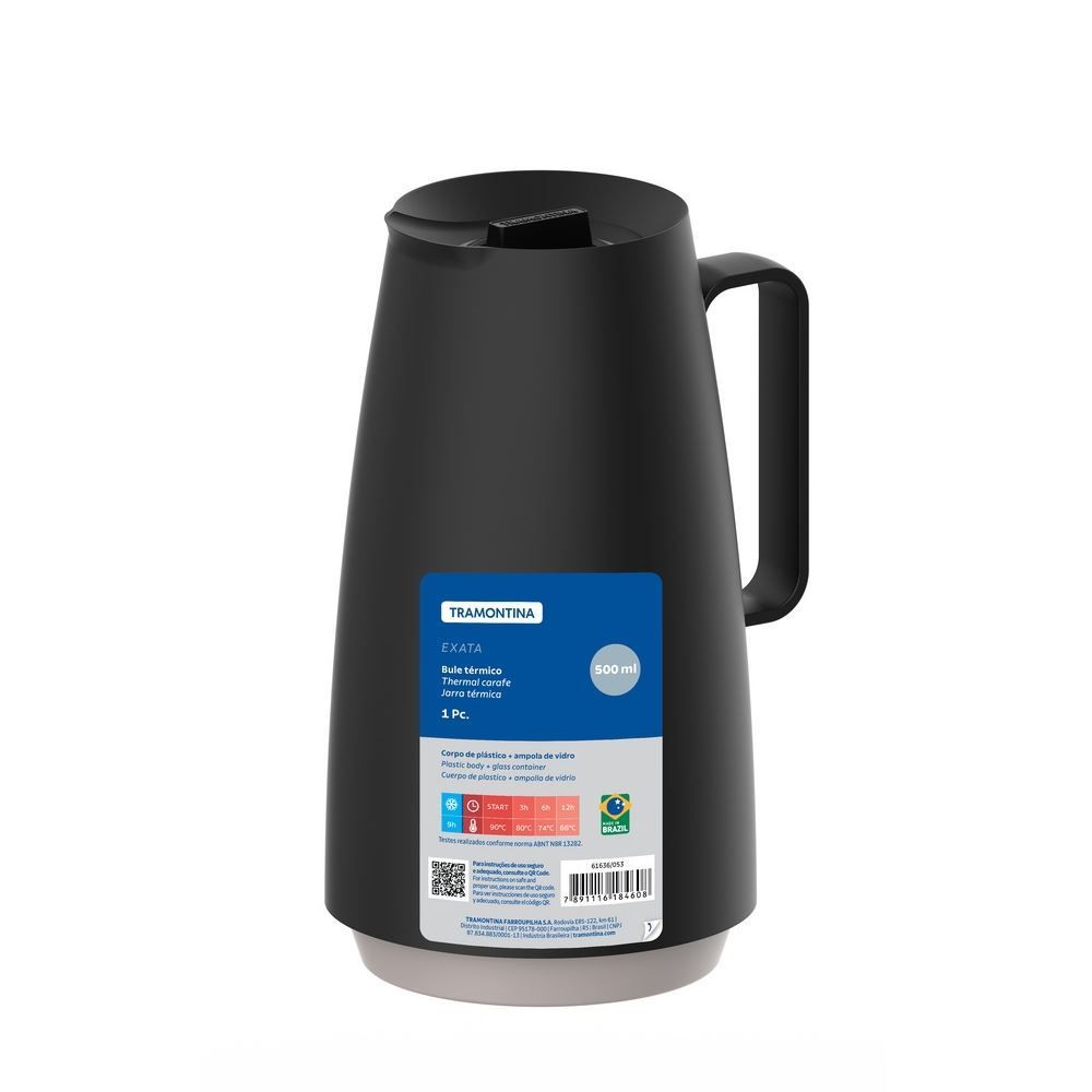 Bule Térmico Exata Tramontina Preto - 500ml