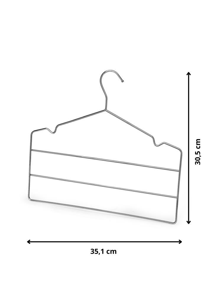 Cabide Triplo Para Calça Com Cavas Cromado Arthi