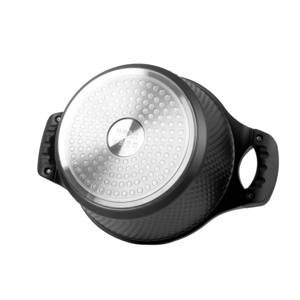 Caçarola De Indução Com Tampa Diamond Havan Casa 20Cm - Preto