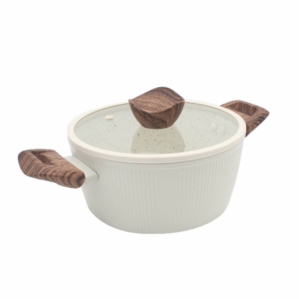 Caçarola De Indução Com Tampa Elegance Havan Casa 20Cm - Baunilha