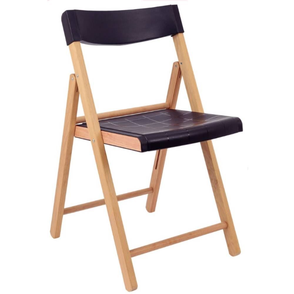 Cadeira Dobrável De Madeira Potenza Tramontina - Preto