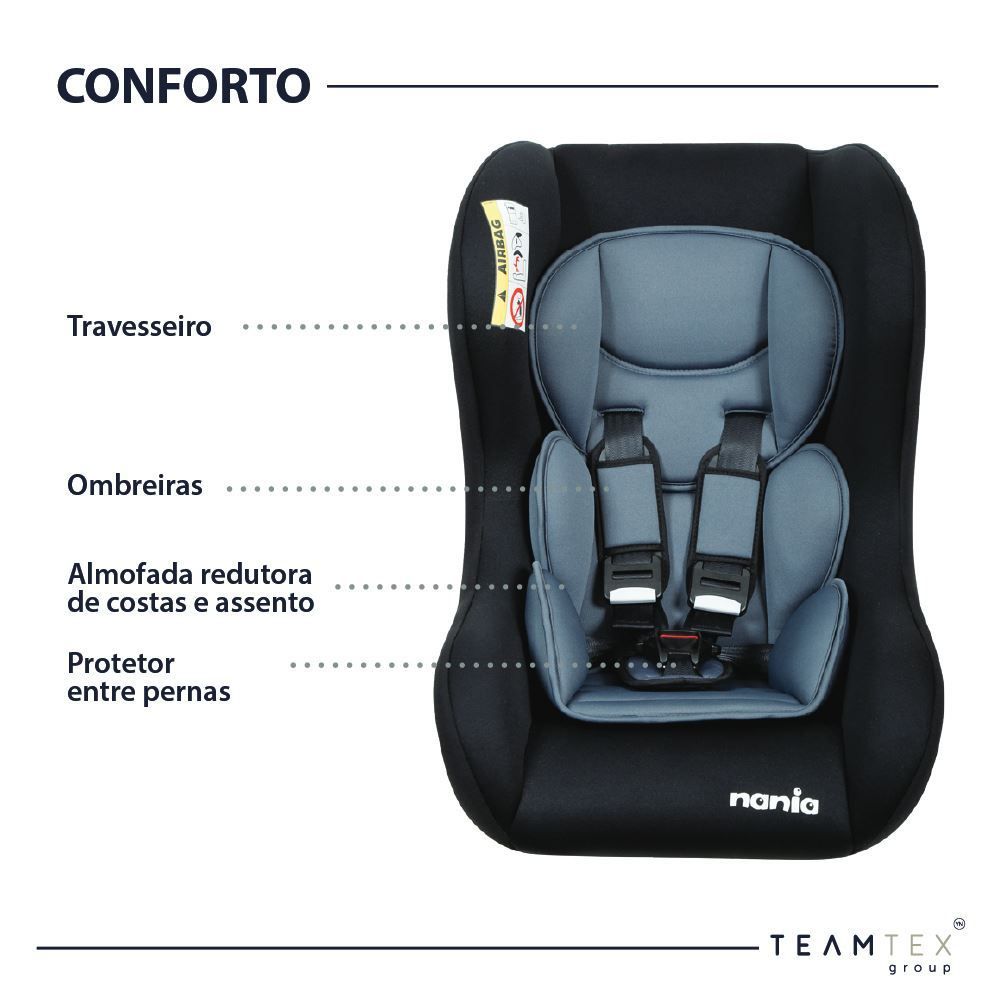 Cadeira Infantil Para Carro 0 A 25 Kg Trio Acces Nania - Preto Founce