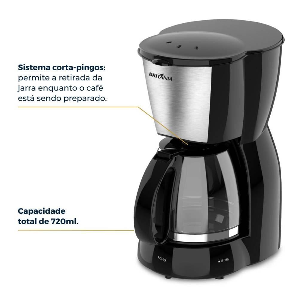 Cafeteira Elétrica Britânia 18 Cafezinhos BCF19A