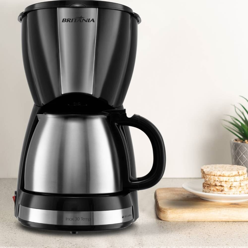 Cafeteira Elétrica Britânia 30 Cafezinhos Inox