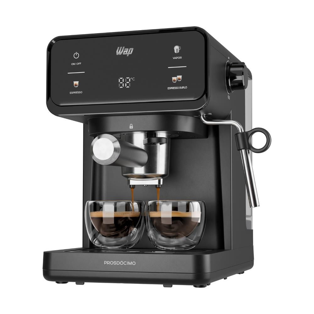 Cafeteira Espresso Digital WAP compatível com Café em Pó e Cápsula