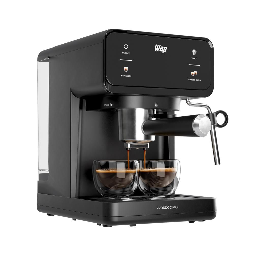 Cafeteira Espresso Digital WAP compatível com Café em Pó e Cápsula
