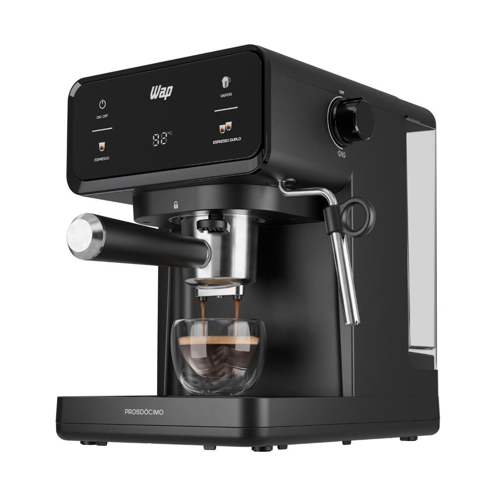Cafeteira Espresso Digital WAP compatível com Café em Pó e Cápsula