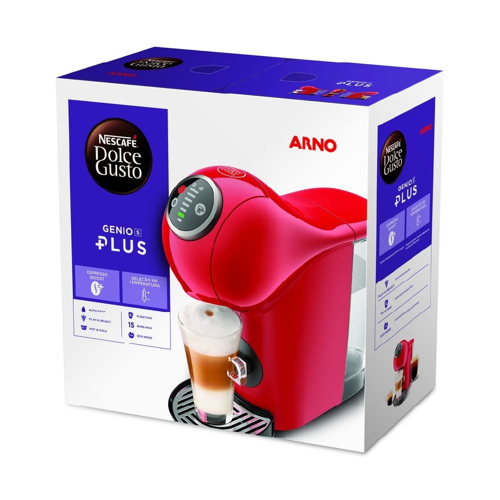 Cafeteira Arno Dolce Gusto Genio S Plus Vermelha DGS3