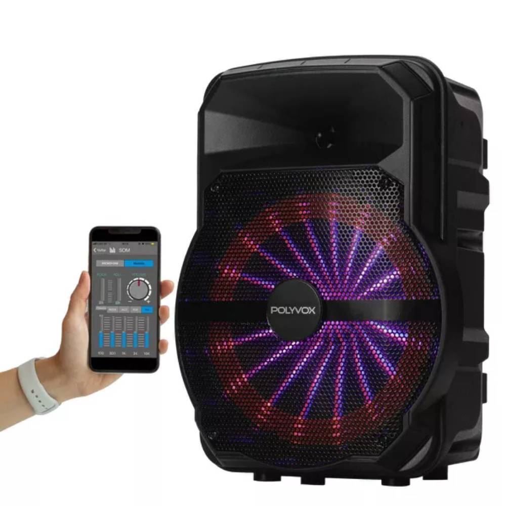 Caixa De Som Acústica Polyvox 300W Bluetooth Xc710t - Bivolt