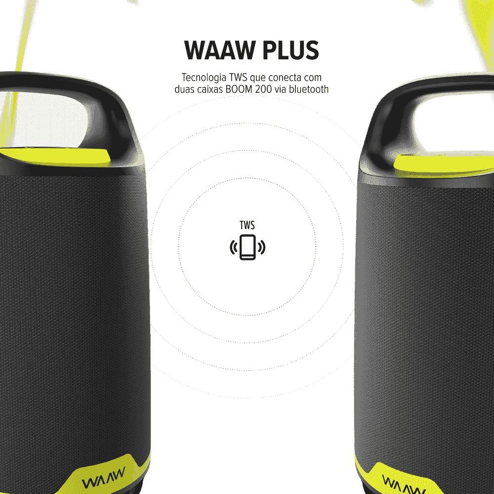 Caixa De Som Boom 200 Waaw Bluetooth V5.3 80W Rms - Bivolt