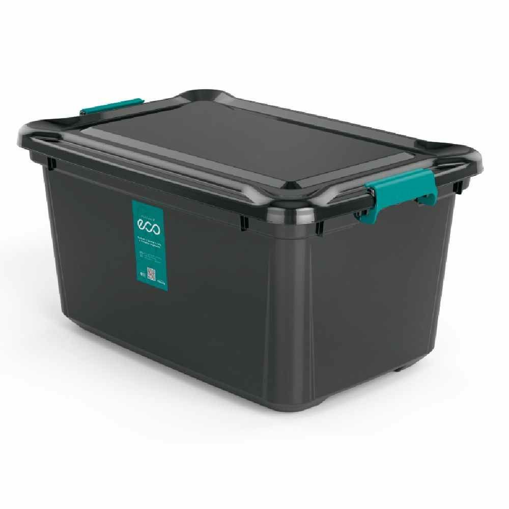 Caixa Organizadora Plasvale 27 Litros - Grafite