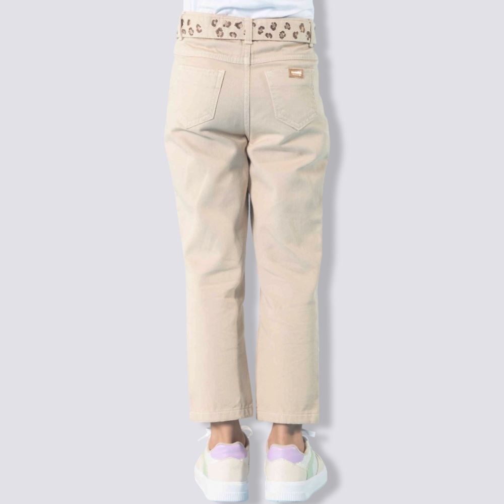 Calça De Sarja Infantil Feminina Mom 4 a 10 Anos Marmelada