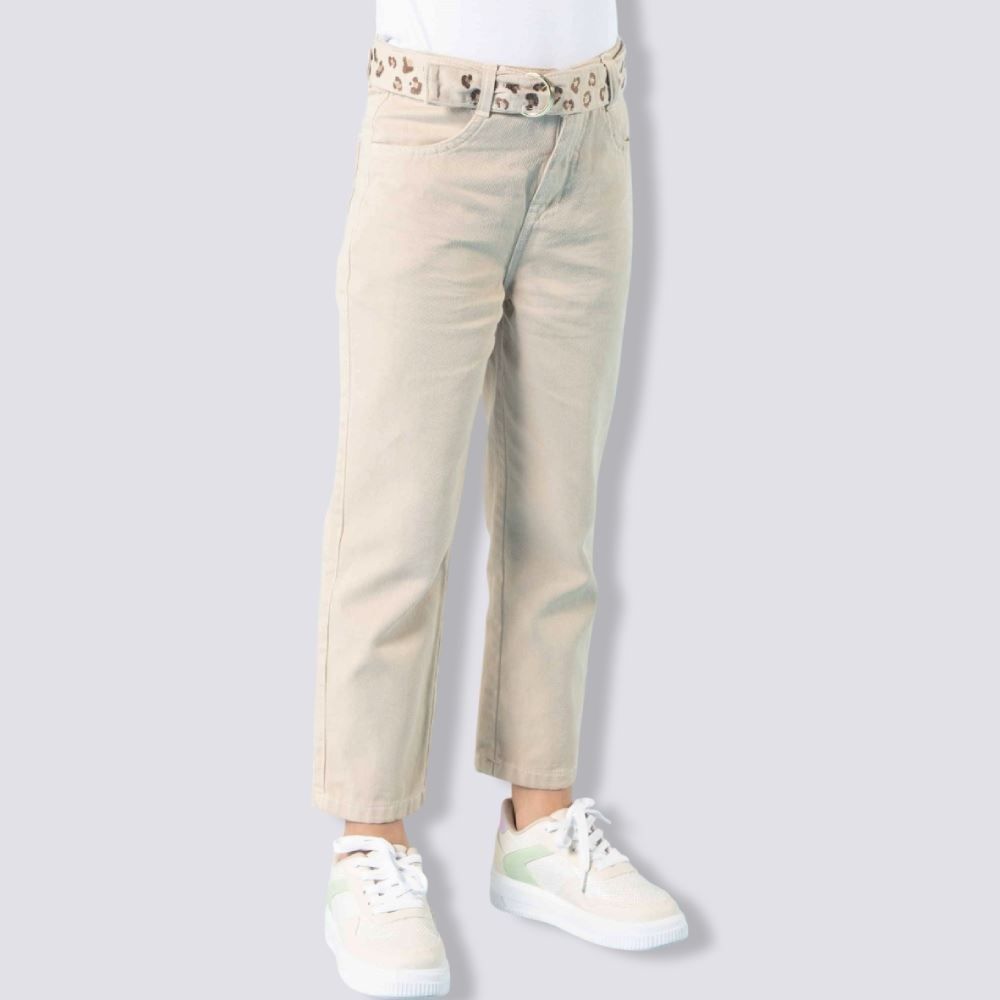 Calça De Sarja Infantil Feminina Mom 4 a 10 Anos Marmelada