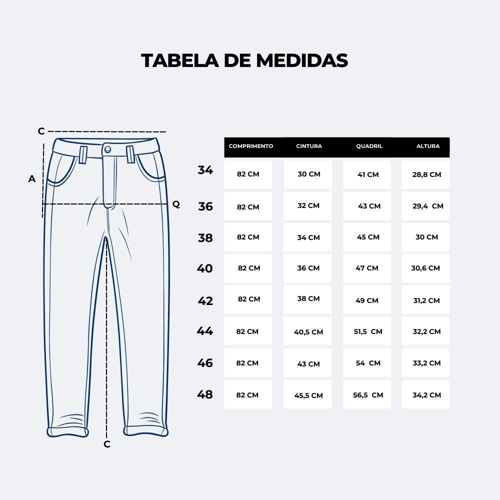 Calça Feminina Jeans Reta Patricia Foster