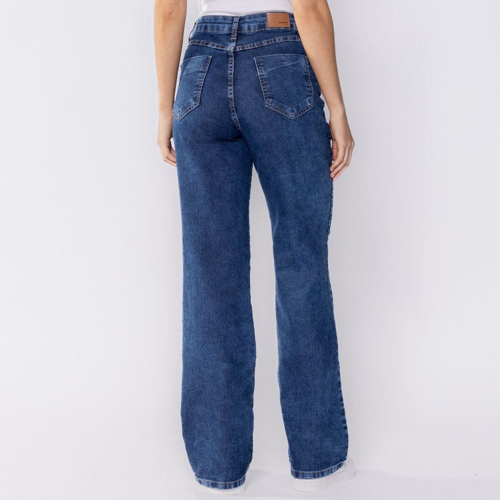 Calça Feminina Wide Leg Jeans Sawary