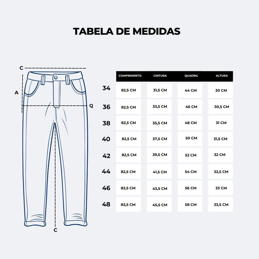 Calça Feminina Wide Leg Jeans Sawary