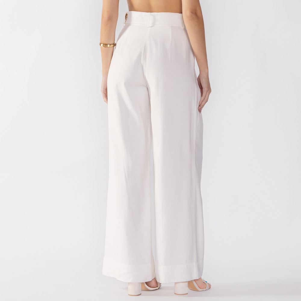 Calça Feminina Wide Leg Com Cinto Patricia Foster