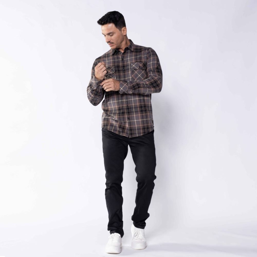 Calça Masculina Alfaiataria De Sarja Marc Alain