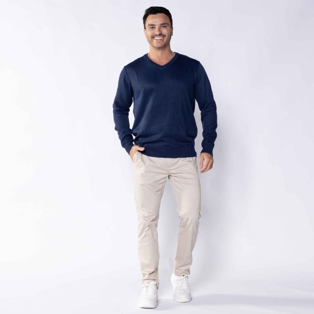 Calça Masculina Alfaiataria De Sarja Marc Alain