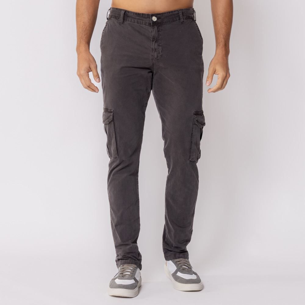 Calça Masculina De Sarja Cargo Slim Thing