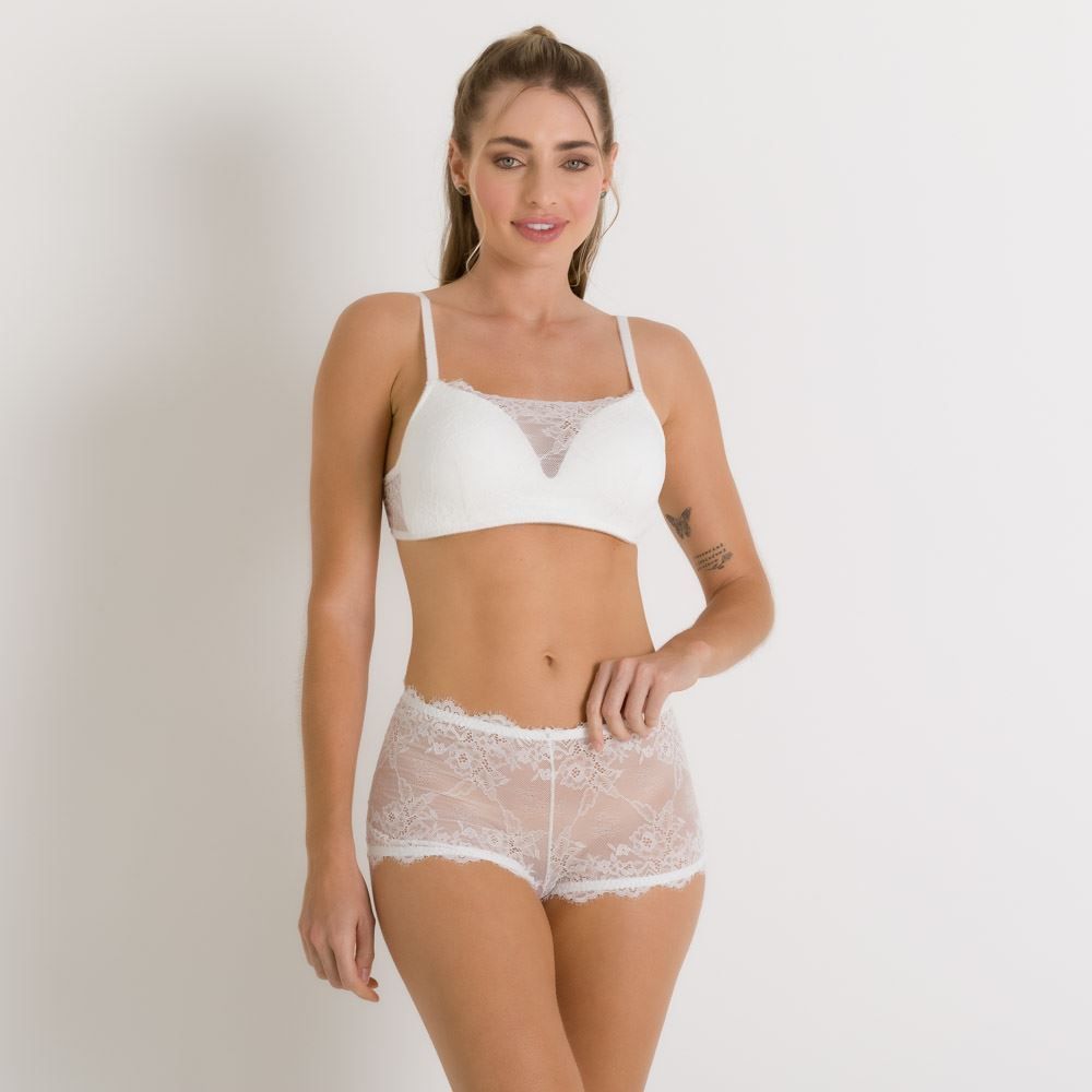 Calcinha Em Renda De Poliamida Camila Moretti