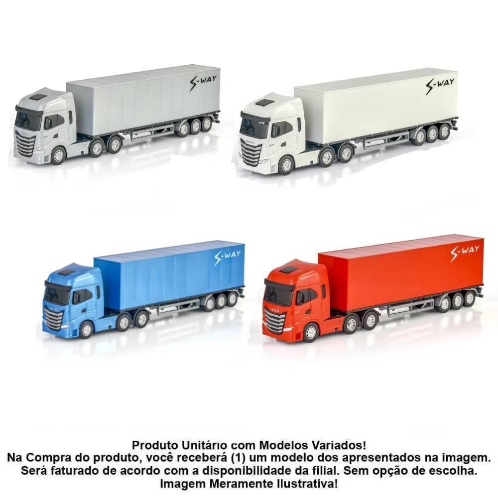 Caminhão Baú S-Way Iveco Com Controle Remoto Usual Plastic - Sortido