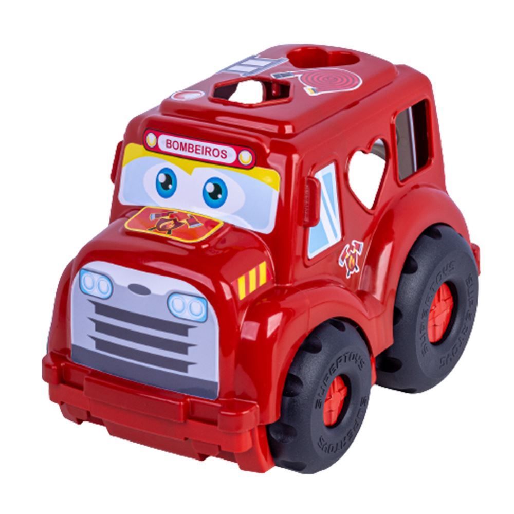 Caminhão Bombeiro Educativo Patrulha Baby Super Toys - Vermelho