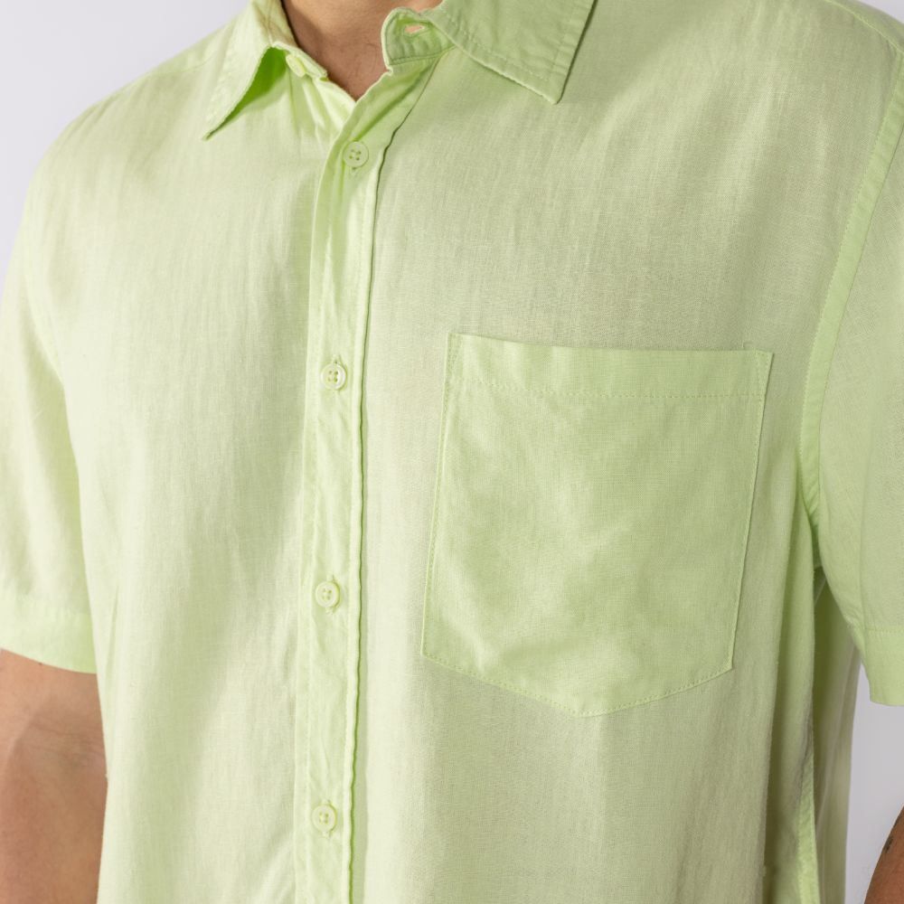 Camisa Linho Masculina Manga Curta Thing