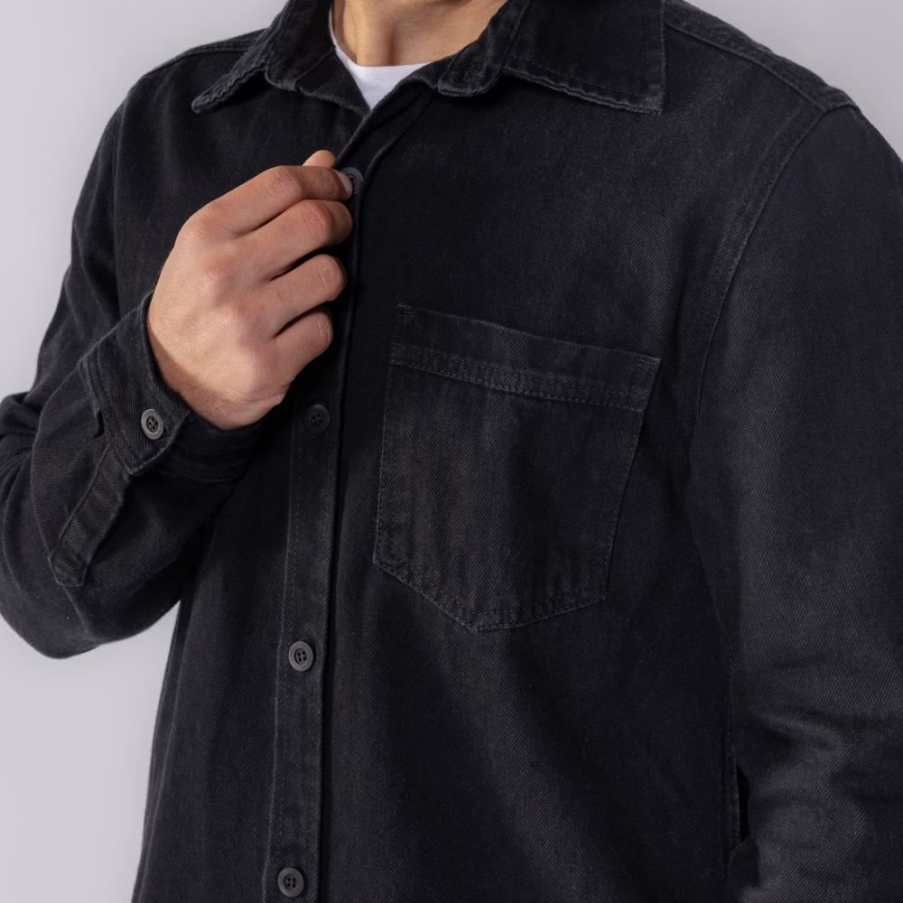 Camisa Masculina Jeans Black Marc Alain